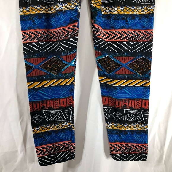 Eevee Butter Soft Blue & Rust Pattern Leggings - Picture 4 of 7